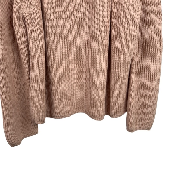 Jenni Kayne Fisherman Knit Sweater In Blush Cotton Oversized Ribbed Crewneck XXL - Picture 10 of 16